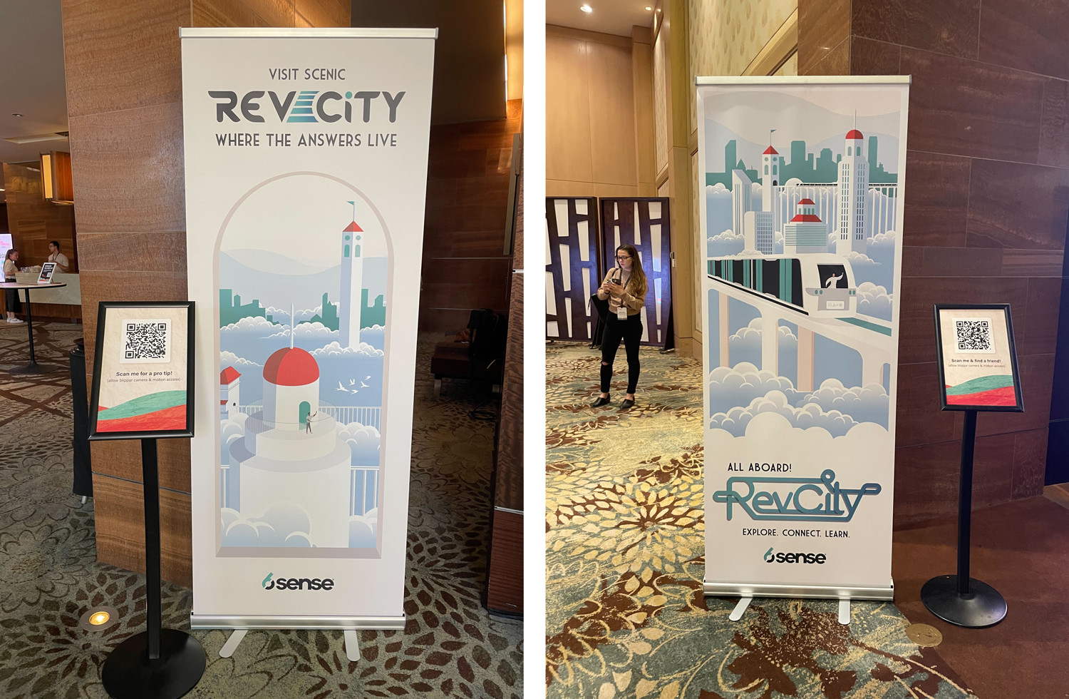Posters at the Breakthrough Conference advertise RevCity.