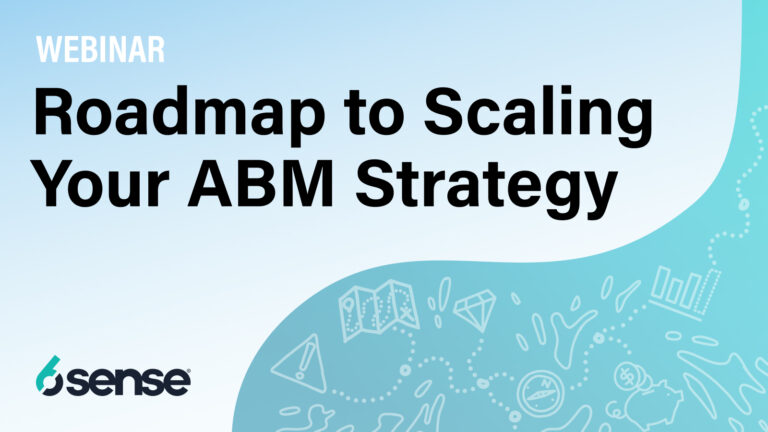 Webinar title slide that reads "roadmap to scaling your ABM strategy"