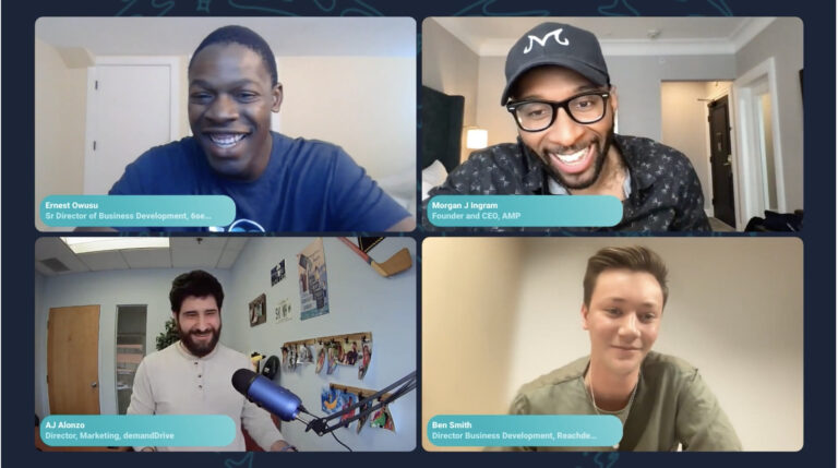 4 people remotely talking on zoom