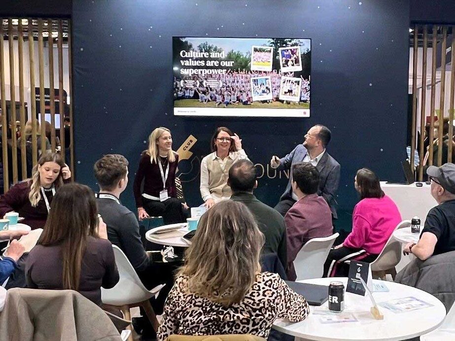 Nicola, Lauren and Stef at B2B Marketing Live.